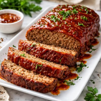 Image of Tangy Moist Meatloaf with Special Sauce