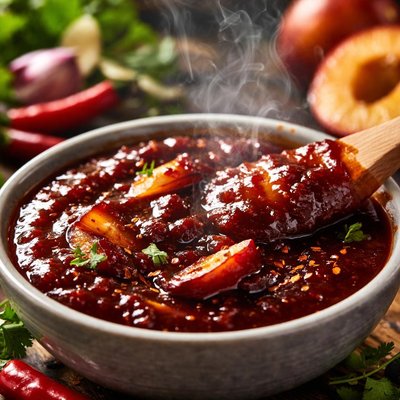 Image of Tangy Plum Barbecue Sauce Plum Syrup 2 in One