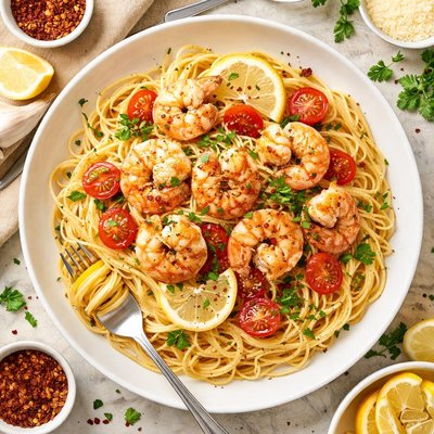 Image of Tangy Shrimp Spaghetti