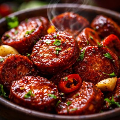 Image of Tapas Style Spanish Rioja Marinated Chorizo Sausage