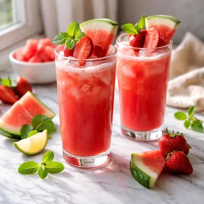 Image of Tarbooj Sharbat Watermelon Strawberry Juice India