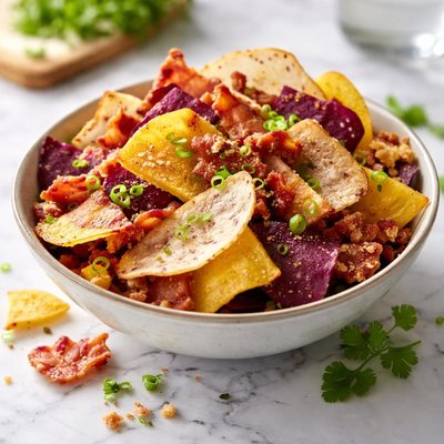 Image of Taro Pineapple Sweet Potato and Bacon Chips