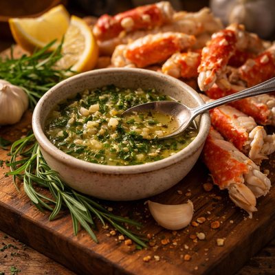 Image of Tarragon Garlic Butter to Dip Your Crab Leg Meat