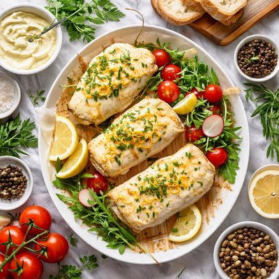 Image of Tarragon Mayonnaise Cod Steaks