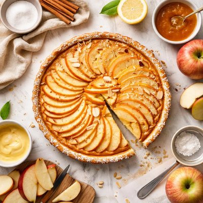 Image of Tarte Aux Pommes French Apple Custard Tart