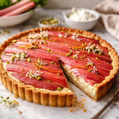 Image of Tarten Riwbob Rhubarb Tart Welsh