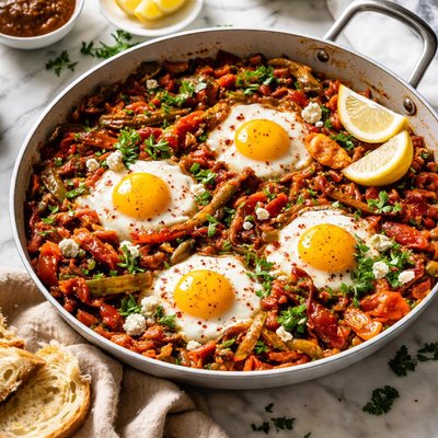 Image of Tastira Tunisian Fried Peppers and Eggs
