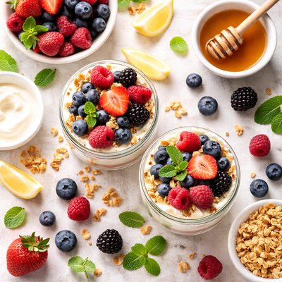 Image of Tasty and Light Berry Parfait