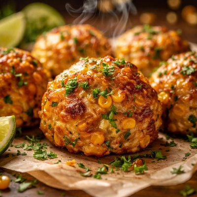 Image of Tasty Baked Corn Balls