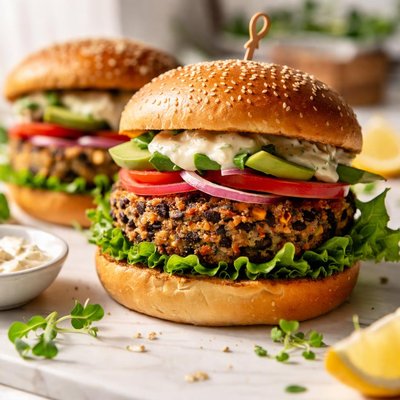 Image of Tasty Bean and Grain Burgers