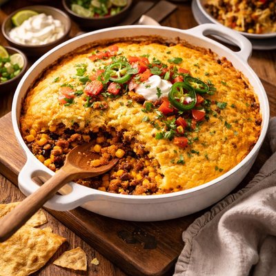 Image of Tasty Cornbread Taco Bake