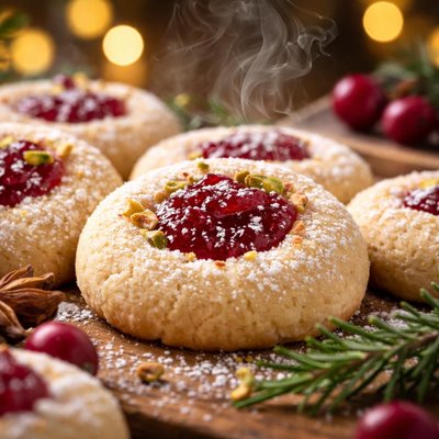 Image of Tasty Holiday Thumbprint Cookies