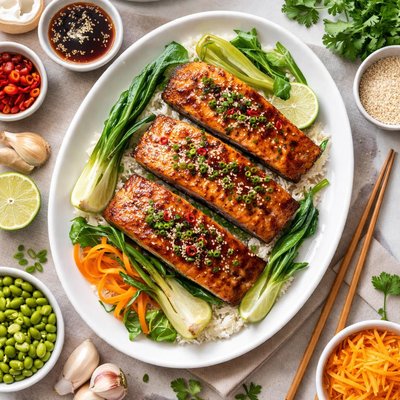 Image of Tasty Salmon Fillets Asian Style