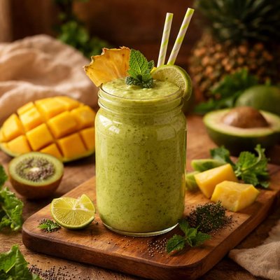 Image of Tasty Tropical Green Smoothie