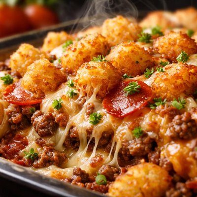 Image of Tater Tot Pizza Casserole