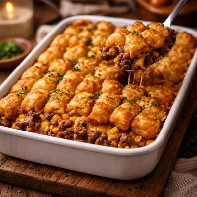 Image of Tater Tots and Ground Beef Casserole