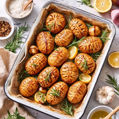 Image of Tattooed Potatoes with Rosemary