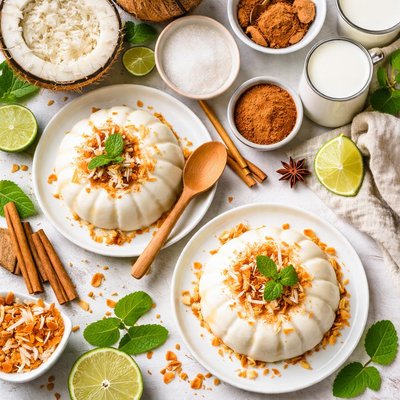 Image of Tembleque Puerto Rican Style Coconut Pudding