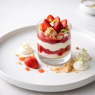 Image of Tempting Strawberry Parfait with a Key Lime Twist