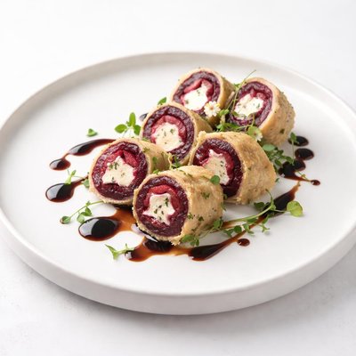 Image of Tempura Beet Rollatini with Balsamic Gastrique