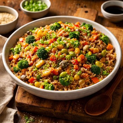 Image of Ten Vegetable Fried Brown Rice