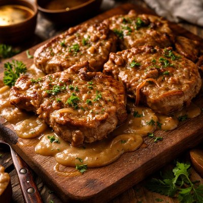 Image of Tender Pork Chops in Gravy
