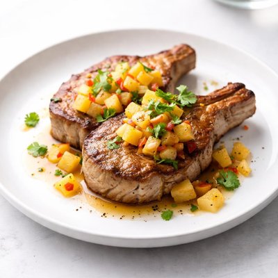 Image of Tender Pork Chops with Pineapple