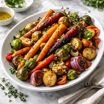 Image of Tender Roasted Vegetables with Garlic and Herbs