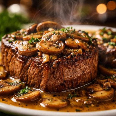 Image of Tenderloin Steaks with Mushroom Marsala Sauce
