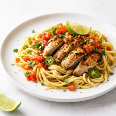 Image of Tequila Chicken Over Linguine