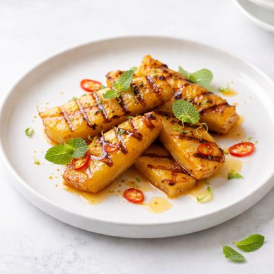 Image of Tequila Orange Glazed Grilled Pineapple