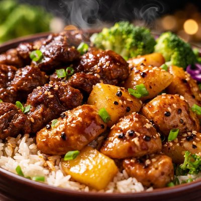 Image of Teriyaki Beef or Chicken Hawaiian