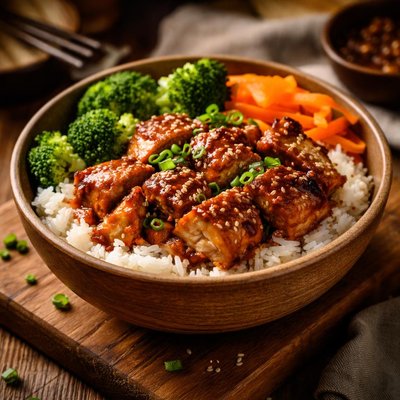 Image of Teriyaki Beef or Chicken Rice Bowl