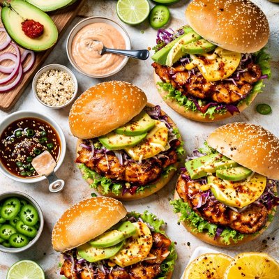 Image of Teriyaki Chicken Burgers Light