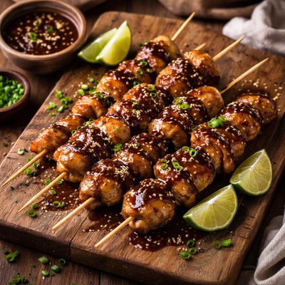 Image of Whole30 Teriyaki Chicken Skewers