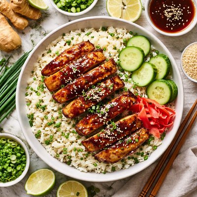 Image of Teriyaki Chicken with Ginger Chive Rice