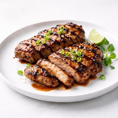 Image of Teriyaki Grilled Pork Steaks
