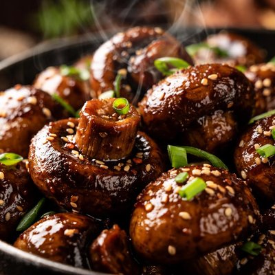 Image of Teriyaki Marinated Mushrooms
