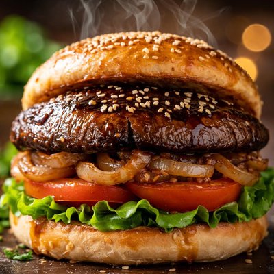 Image of Teriyaki Portabella Mushroom Burger