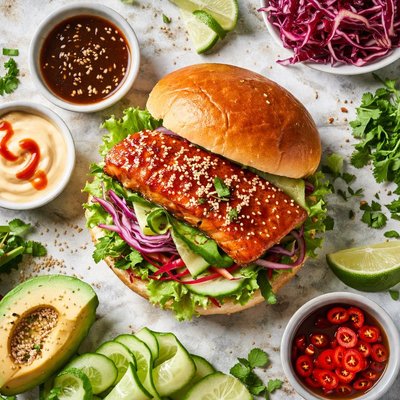 Image of Teriyaki Salmon Burger
