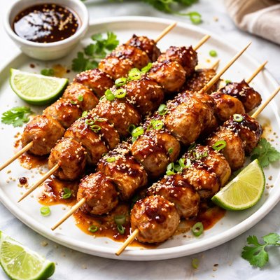 Image of Teriyaki Sesame Chicken Skewers