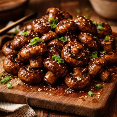 Image of Teriyaki Sesame Roasted Mushrooms