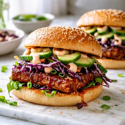 Image of Teriyaki Tofu Burgers