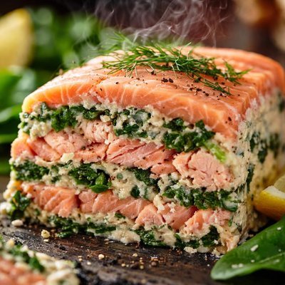 Image of Terrine De Saumon Aux Epinards