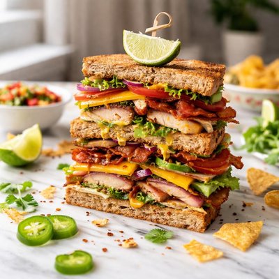 Image of Tex Mex Club Sandwich
