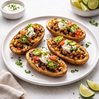 Image of Tex Mex Stuffed Potato Skins
