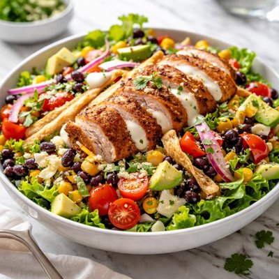 Image of Tex Mex Turkey Black Bean Ranch Salad