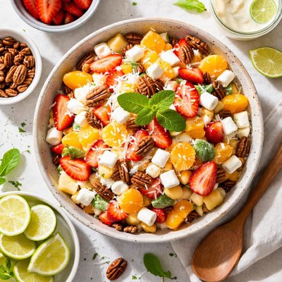 Image of Texas Pecan Ambrosia Salad with Margarita Dressing