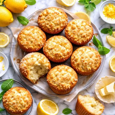 Image of Texas Sized Lemon Muffins