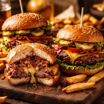 Image of Texas Stuffed Grilled Burgers